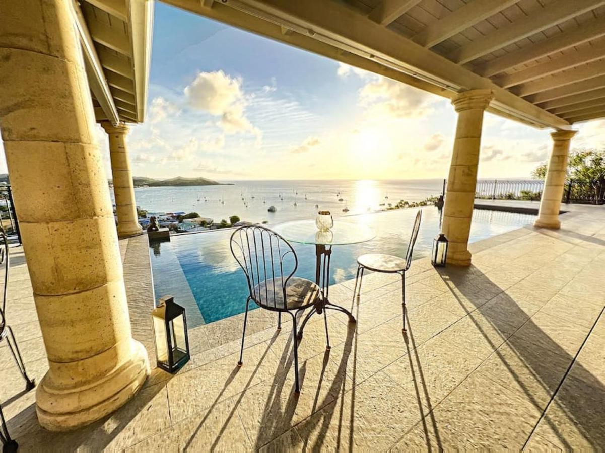 Blue Room In A Shared Villa Diamant With Communal Pool And Sea View Grand Case Exterior photo